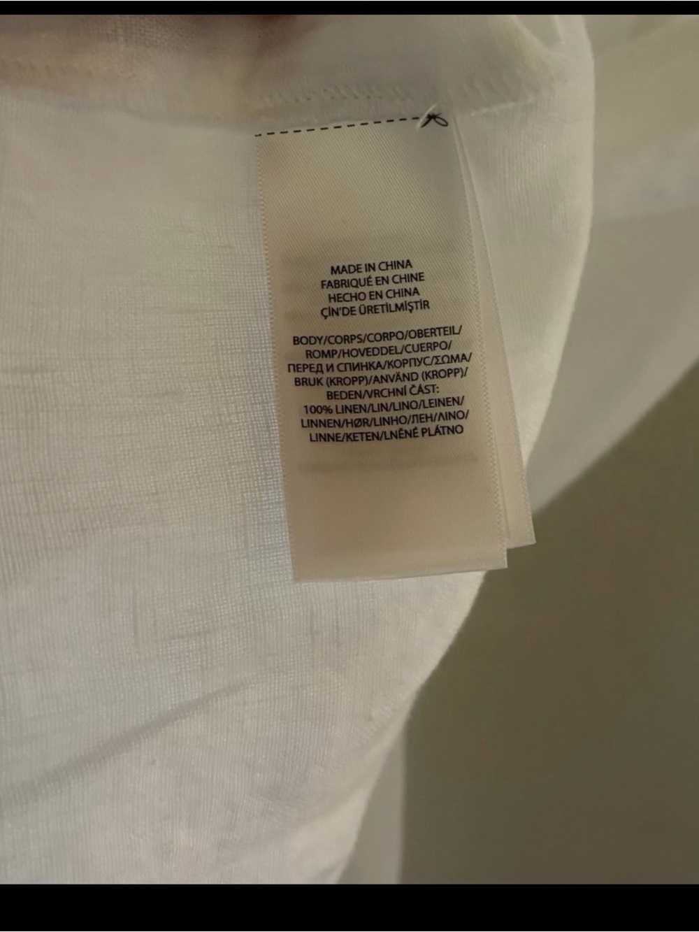Polo by Ralph Lauren linen White Button-Front Midi Shirt Dress with Tie Waist - Picture 5 of 5